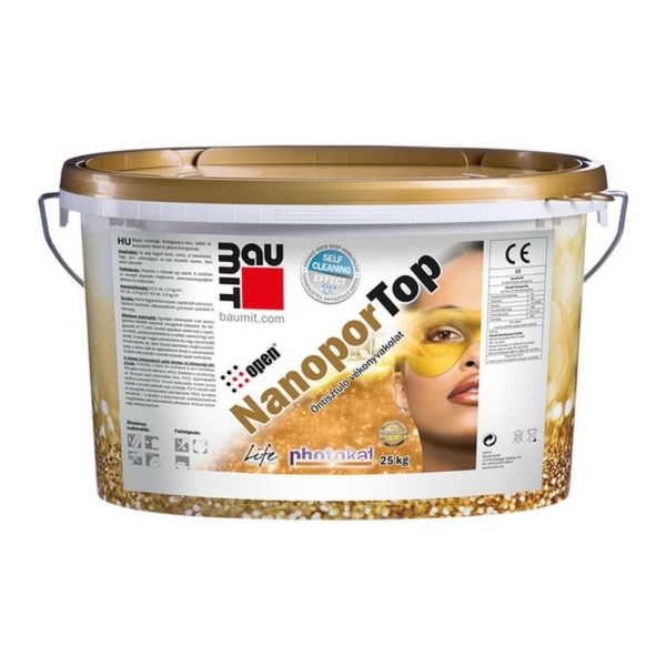 Baumit NanoporTop Vékonyvakolat kapart 1,5 mm 0018, 25 kg