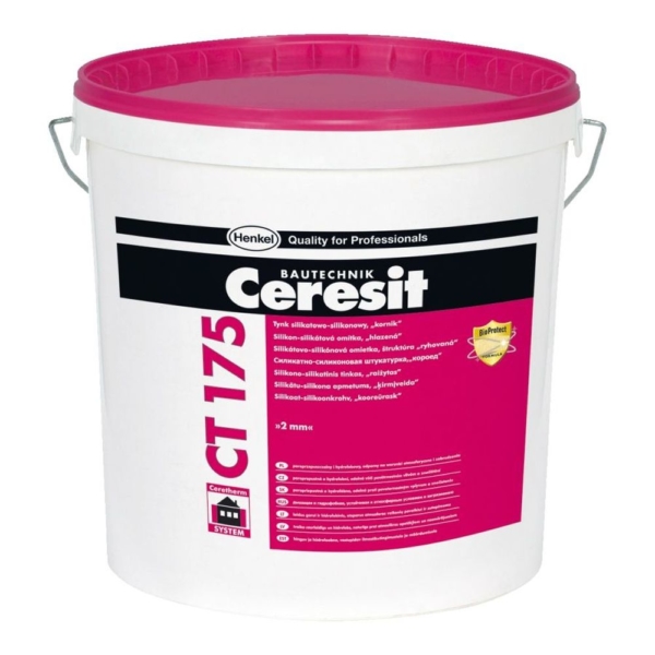 Henkel Ceresit CT 175 Szilikon-szilikát vékonyvakolat, dörzsölt 2 mm fehér 25 kg