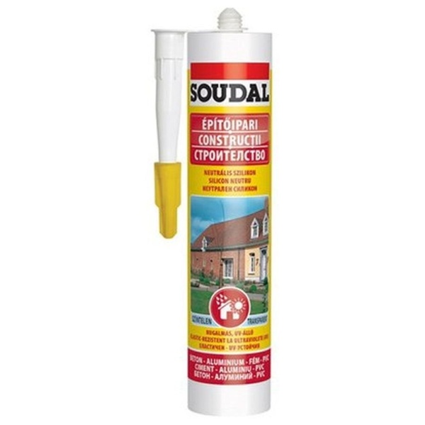 Soudal Neutrális szilikon transparens 300 ml