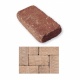 Leier Patio Térkő és falazóelem agyagbarna melírozott 25x12,4 cm 5 cm