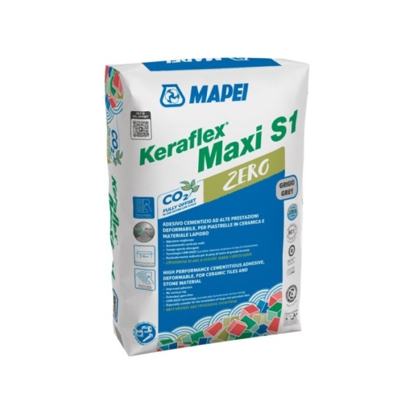 Mapei Keraflex Maxi S1 Zero Kerámiaburkolat ragasztóhabarcs (C2TES1) fehér 23 kg