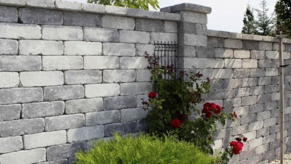 Semmelrock Castello Kerítés elem normálkő szürke-fekete 40x20x14 cm - Image 2