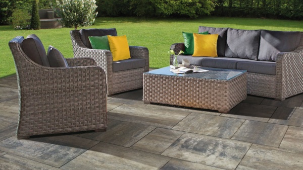 Semmelrock Citytop Grande Kombi térkő grafit-terra 6 cm - Image 2