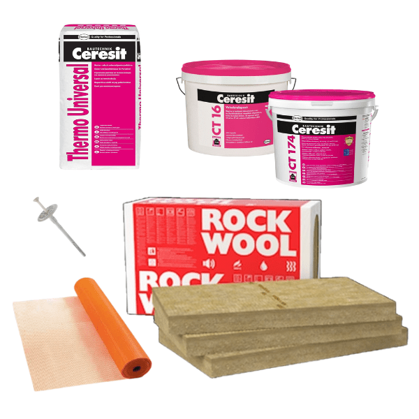 Rockwool Frontrock komplett rendszer vakolattal 10 cm