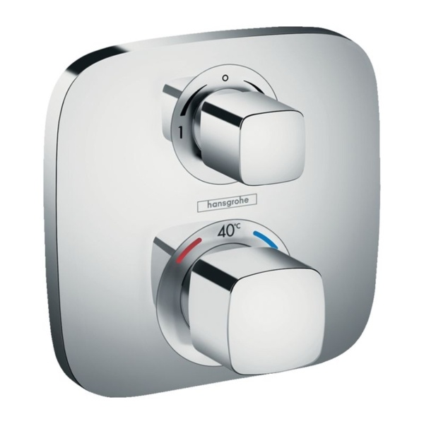 Hansgrohe Ecostat E Termosztát színkészlet falsík alatti szereléshez, 2 fogyasztóhoz, króm