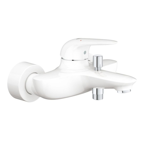 Grohe Eurostyle Kádcsaptelep egykaros, 1/2", teli fém fogantyúval  moon white/króm
