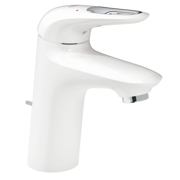 Grohe Eurostyle Mosdócsaptelep egykaros S-Size, húzórudas leeresztővel moon white/króm