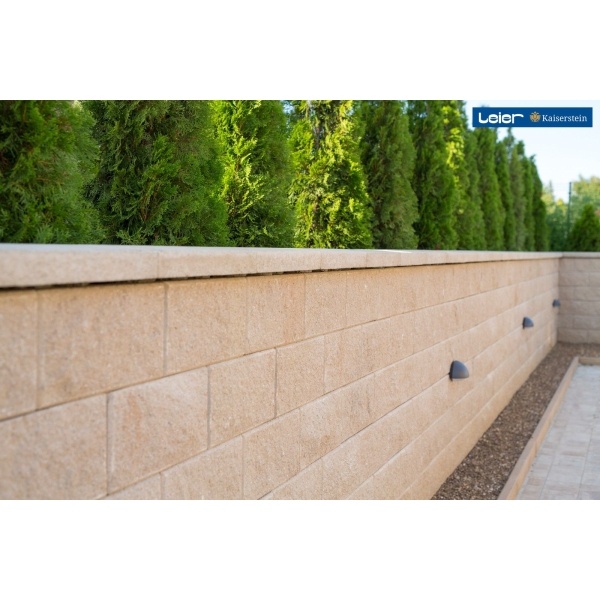 Leier Architektúra Kerítéskő félkő bézs 20x20x20 cm