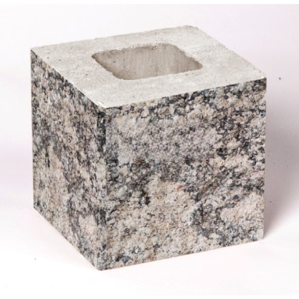 Leier Architektúra Kerítéskő félkő jégszürke 20x20x20 cm