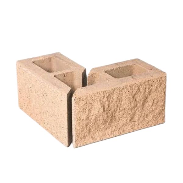 Leier Architektúra Kerítéskő sarokelem beige-barna 40x20x20 cm