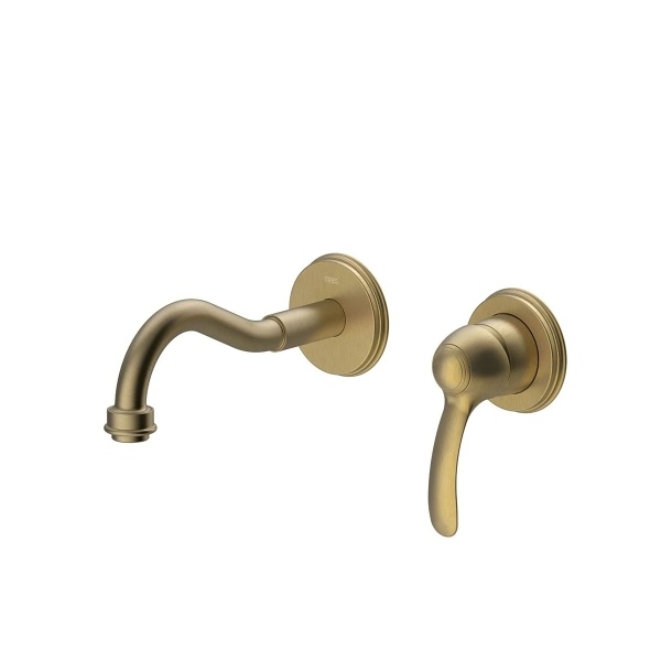 Tres-Clasic egykaros fali mosdócsaptelep 210 mm-es kifolyóval matt réz