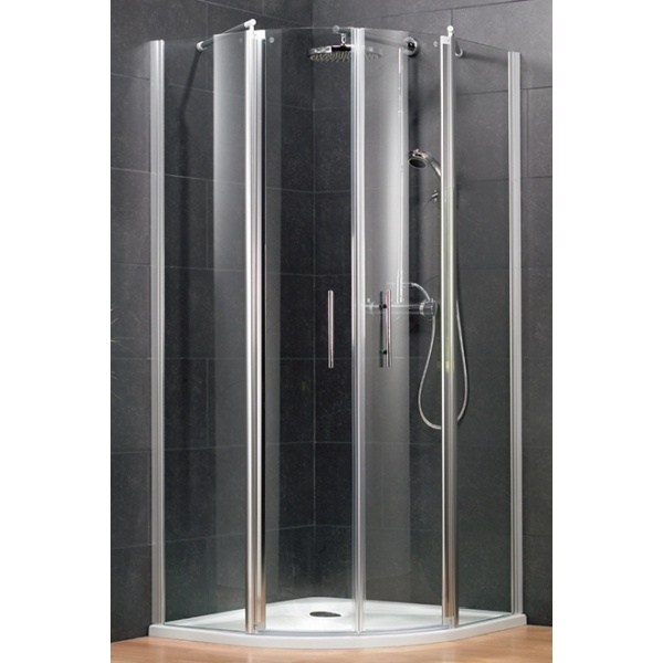 HSK New Style Negyedköríves zuhanykabin alu matt 80 cm