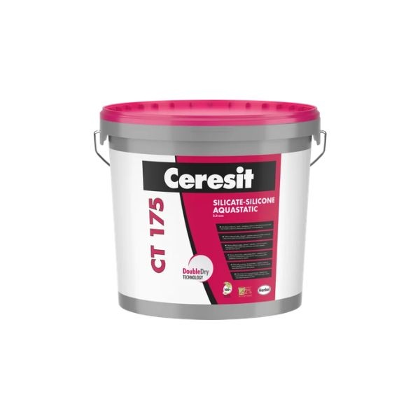 Henkel Ceresit CT 175 Szilikon-szilikát vékonyvakolat, dörzsölt 2 mm fehér 25 kg