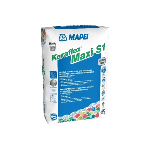 Mapei Keraflex Maxi S1 Kerámiaburkolat ragasztóhabarcs (C2TES1) szürke 25 kg