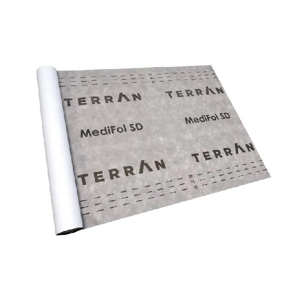 Terrán MediFol SD Tetőfólia, hőszigetelésre fektethető 120 g, 75 m2